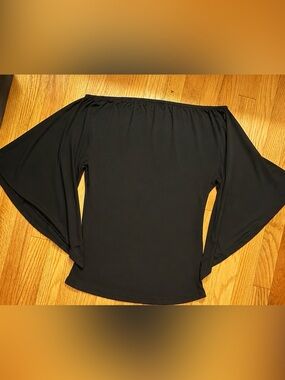 Black Bell Sleeve Top